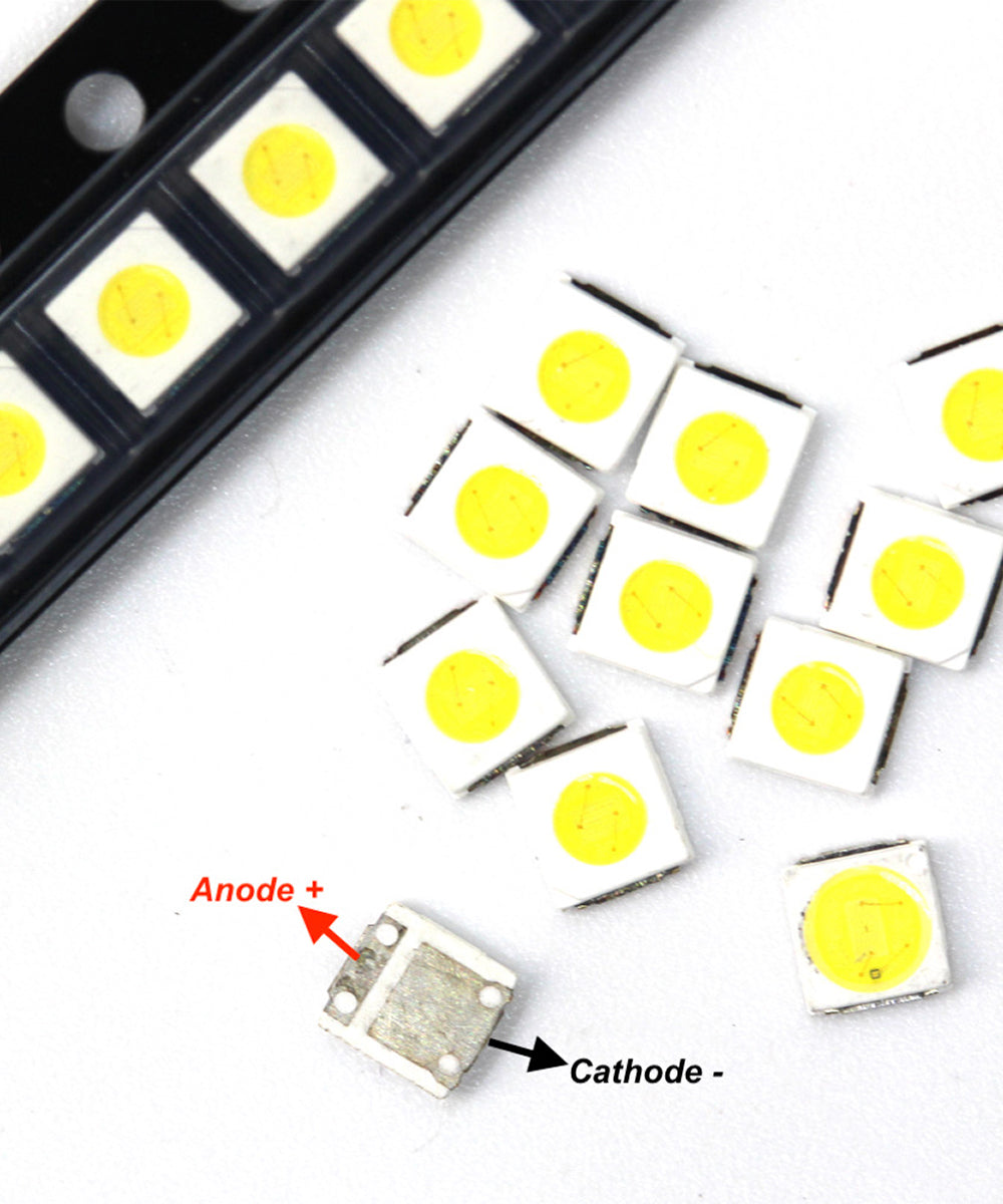 GuuYebe 200pcs High Power LED Backlight 3030 lamp Beads for Tv 1.8W 97-100LM LCD TV Lamp Beads 3V 6V SMD Cool White Application 3v(100PCS) 6v(100PCS)
