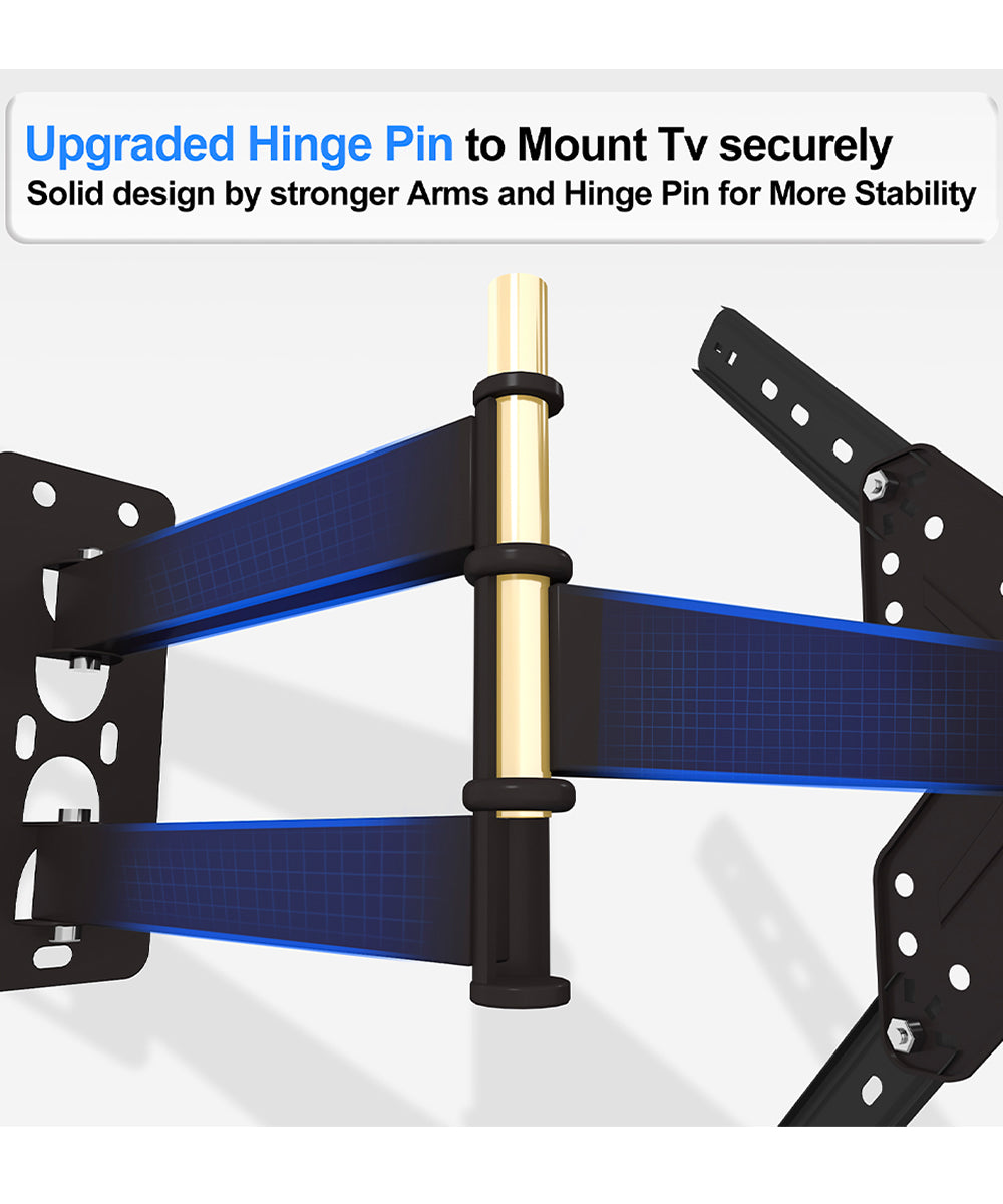 TV Wall Mount, Full Motion Articulating Tilt Swivel Arms Extension Curved TVs Bracket for 43 40 42 32 24 27 30 20 19 Inch Monitor Screen Loading 77 LBS in The Corner Low Profile VESA GuuYebe