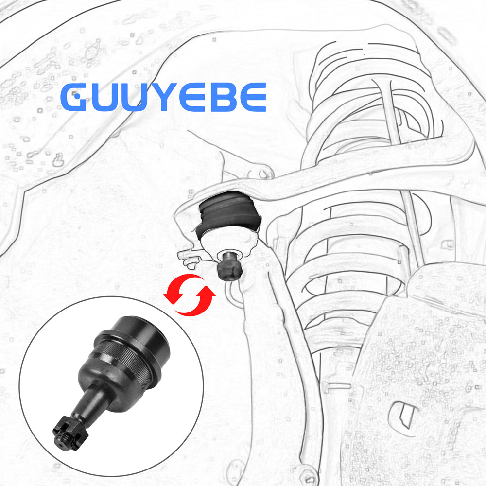 GuuYebe K3134 K3134T Ball Joint Upper Front Fit for Ram Wrangler Cherokee Grand Comanche Compatible with Jeep Dodge Suspension Kit