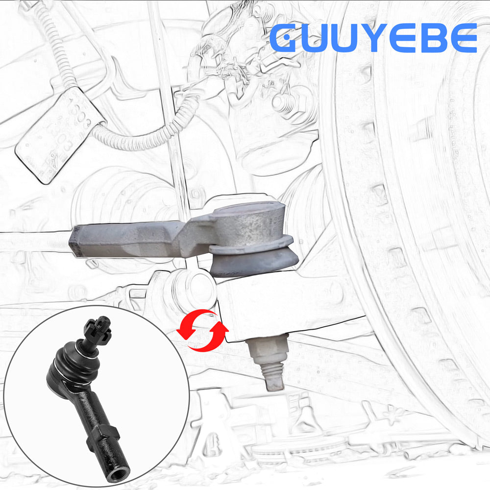 GuuYebe ES800223 Tie Rod End Outer Front Steering for Silverado Escalade Sierra Yukon Tahoe Suburban Avalanche Replacement with GMC Cadillac Chevy Chevrolet Suspension Kit