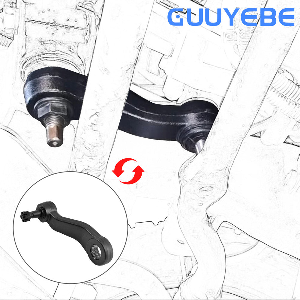 GuuYebe K6536 Pitman Arm Steering Front Fit for Silverado Sierra Tahoe Escalade H2 Avalanche Yukon Express Suburban Savana Replacement with Chevy GMC Hummer Cadillac Chevrolet Suspension Kit