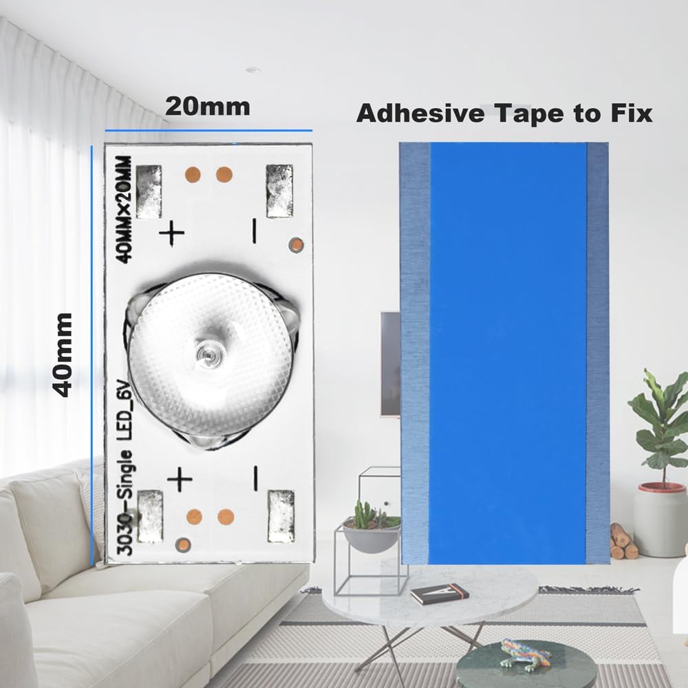 GuuYebe LED Backlight Strip Replacement Part, 3030 Single Lamp Beads 3V 6V with Optical Lens Fliter for LED TV Repair Bars 30PCS NS-50DF710NA19.NS-55DF710NA21 E60-E3