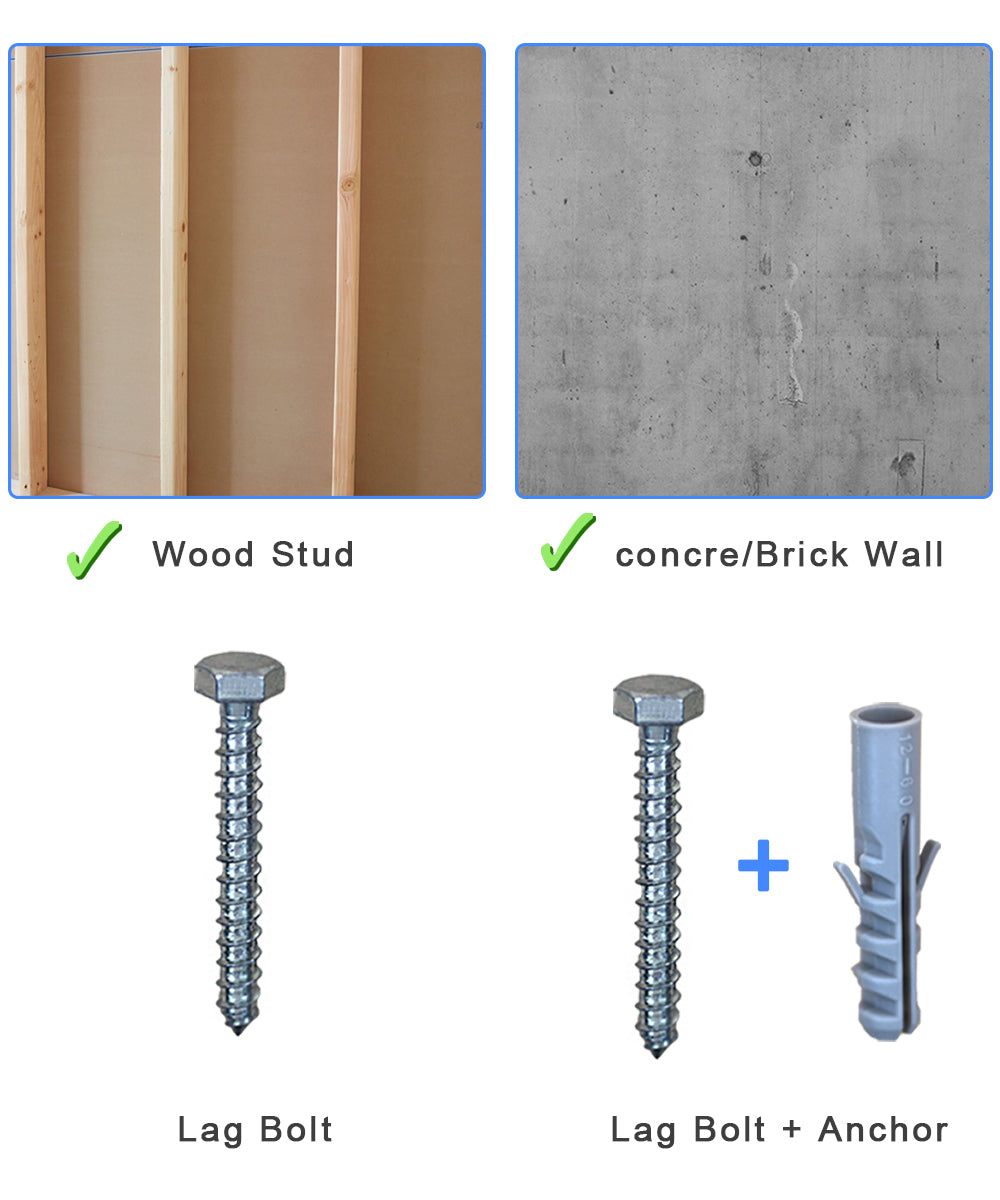 Drywall Anchors for TV Mount, Lag Bolt Kit Includes Concrete Wall Anchors M8 Lag Bolts and Washer Installation on Brick or Concrete Wall by Screw Hardware Tool Socket GuuYebe