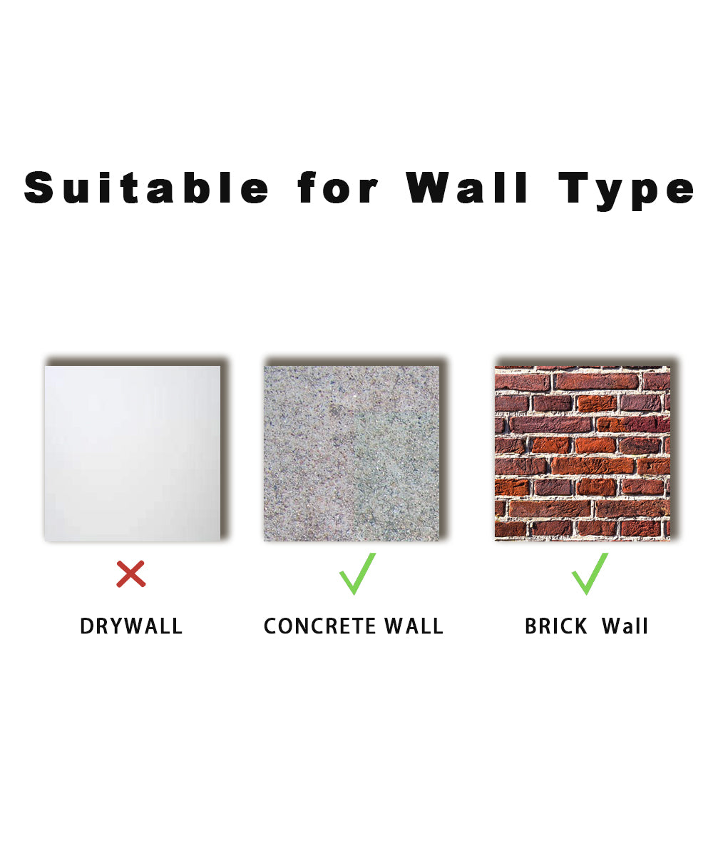 Brick Wall Anchors, Heavy Duty Plastic Concrete Wall Anchor for Furniture Installation Expansion Wall Plug Drilling Masonry Hole Universal Fastener Powerful with TV Wall Mount 6PCS GuuYebe