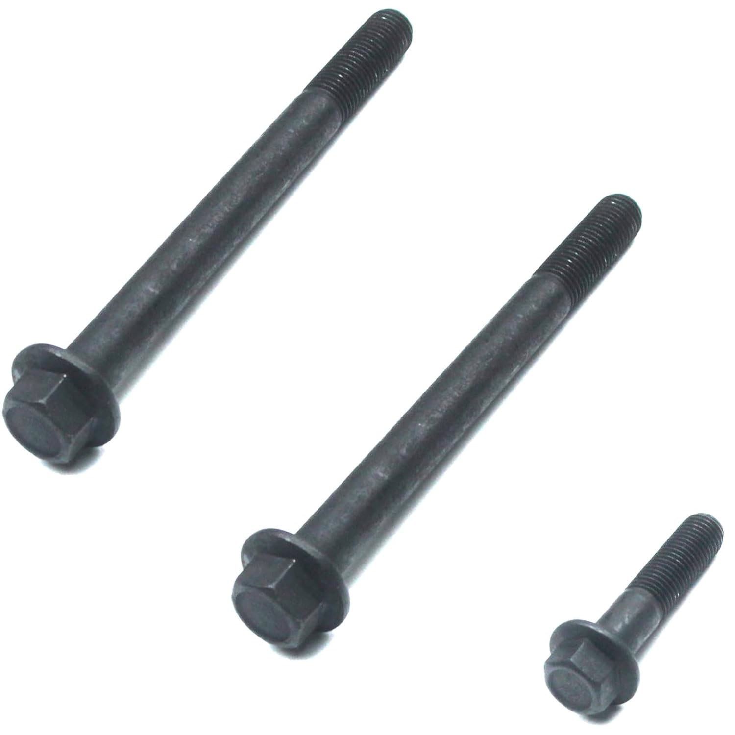 GuuYebe 3 PCS Engine Starter Bolts Kit for GM LS LS2 LS3 LS1 LS6 LS7 LQ9 LQ4 Engines,Fit for Chevy Ford Jeep Camaro Corvette Silverado Truck,Black Long Short Bolt,551681 4303511