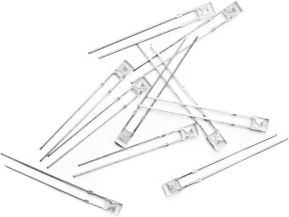 GuuYebe 2x3x4 White LED Diode Light Bright Lighting Bulb Lamps Electronics Components Indicator with Square Clear Transparent DC 3V 20mA 100pcs