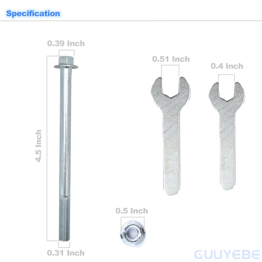 GuuYebe 2 PCS M8 Pit Bike Top and Bottom Engine Motor Mount Bolt Kit for 50CC 110CC 140CC 70CC 90CC ATV Dirt Quad Bikes,Grade 8 and Length 115mm for Chevy GMC Models, Pack of 2,Replace for 81101