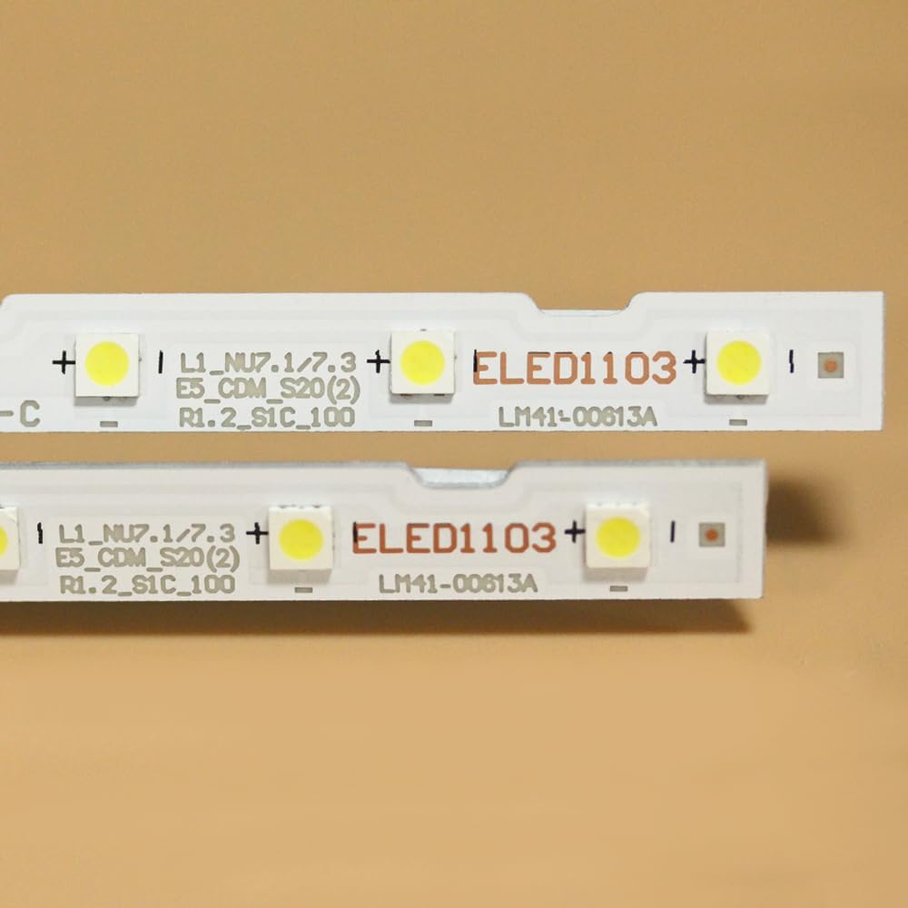 GuuYebe 2pcs LED Backlight Strip TV Replacement Part for 55'' TVs UN55NU6900F UN55NU6900 UE55NU7300 55NU7100 UE55NU7400 BN96-45913A BN61-15485A UN55NU7090 UN55RU7100 UN55NU6950 UN55NU7200 E88441