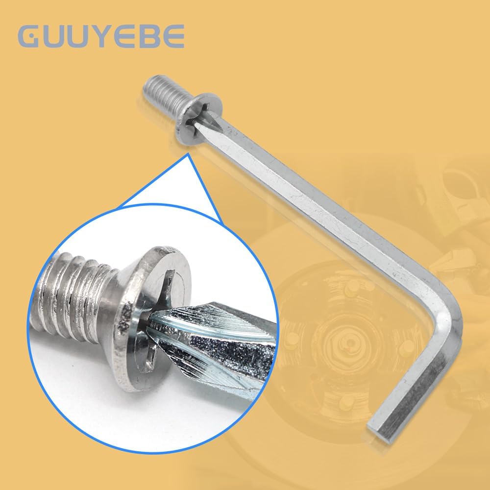 GuuYebe Brake Rotor Screws with Screwdriver Kit With Front and Rear,For Honda Accord Civic Odyssey Pilot Element,For Acura TSX TL RDX,Replacement For 93600-06014-0H 93600060140H,Stainless Steel,18 PCS