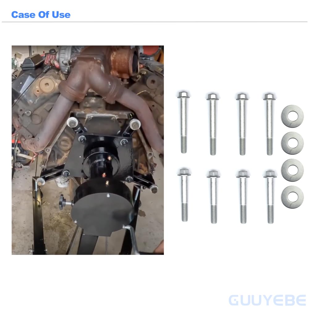 GuuYebe 12 PCS Engine Stand Bolts Kit for GM LS LS1 LSX LS6 LQ4 LQ9 LS2 LS3 LY6 LY2 LMG LH8 LH6 LFA LC9 L92 L76 L33 LY5 LR4 LZ1 LM4 LC8 L9H L99 L98 L96 L77 LS3551412,Replace for 551412