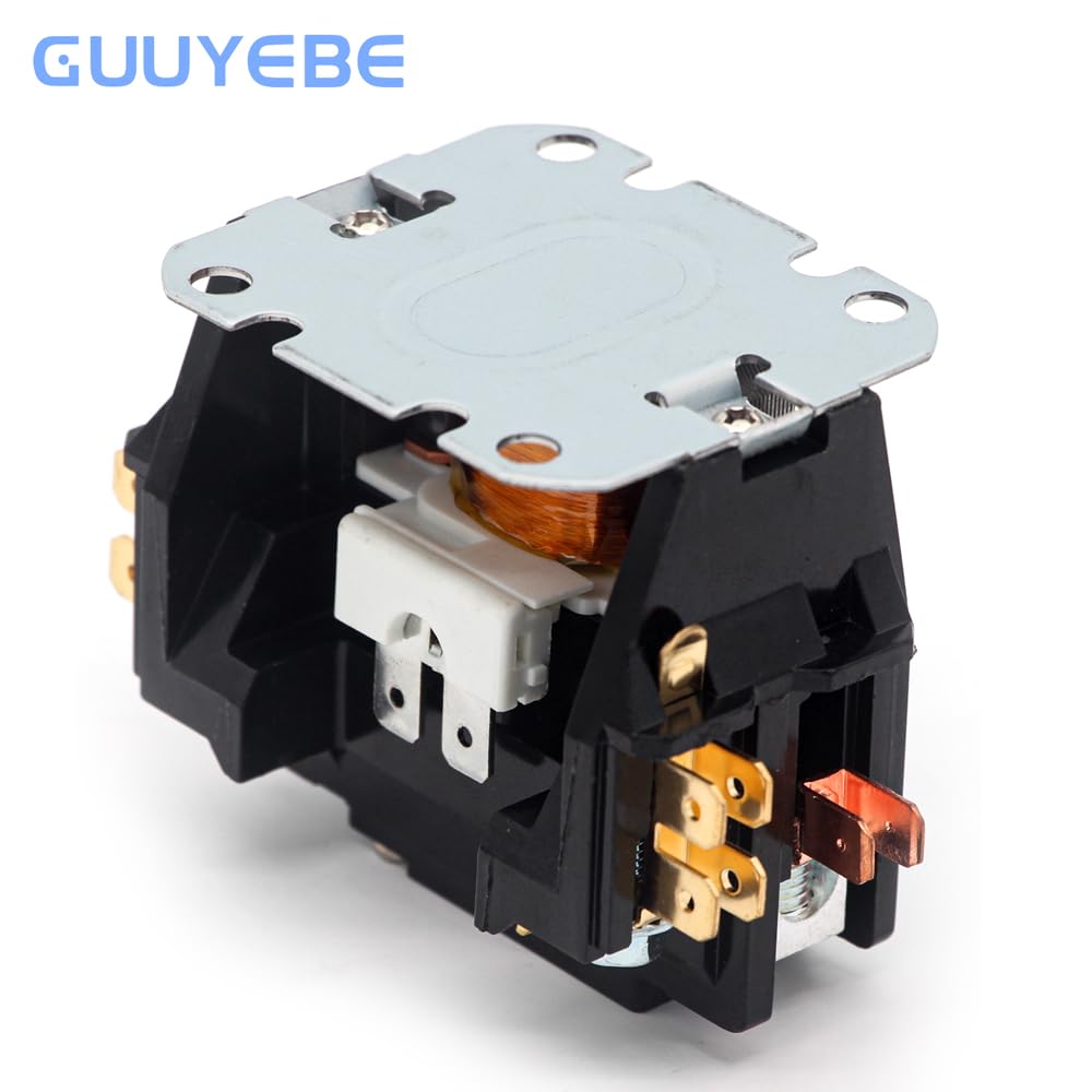 GuuYebe 40 Amp 1 Pole HVAC Definite Purpose Contactor, 24V AC Coil Replacement for Air Conditioner Systems