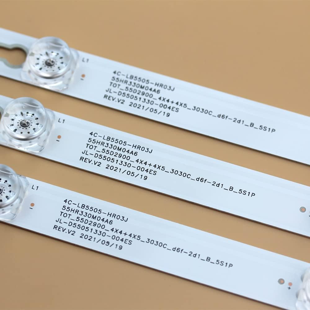 GuuYebe 55S401 55S405 55S403 TOT_55D2900 LED Backlight Strip TV Replacement Part for 55 in TVs 55HR330M04B6 4C-LB5505