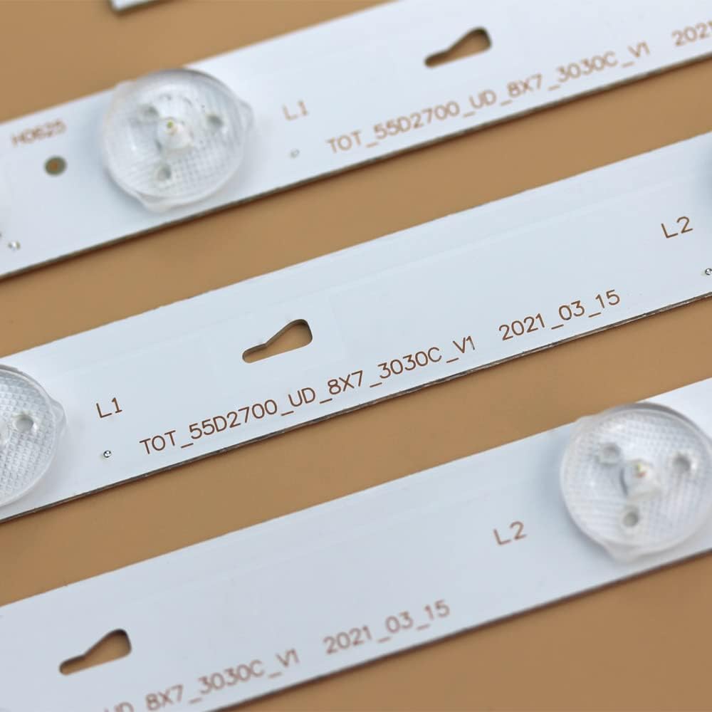 TCL LED Backlight Strip TV Replacement Part for 55D2700 006-P1K3465A T0T_55D2700 LVU550CS0T T8-55D2730BU-LPN1 T8-55D2730BU-LPN4 55US5800 55US5800TDAA 55US57 55US57TGAA 4C-LB5507-HR01J 55HR330M07A2