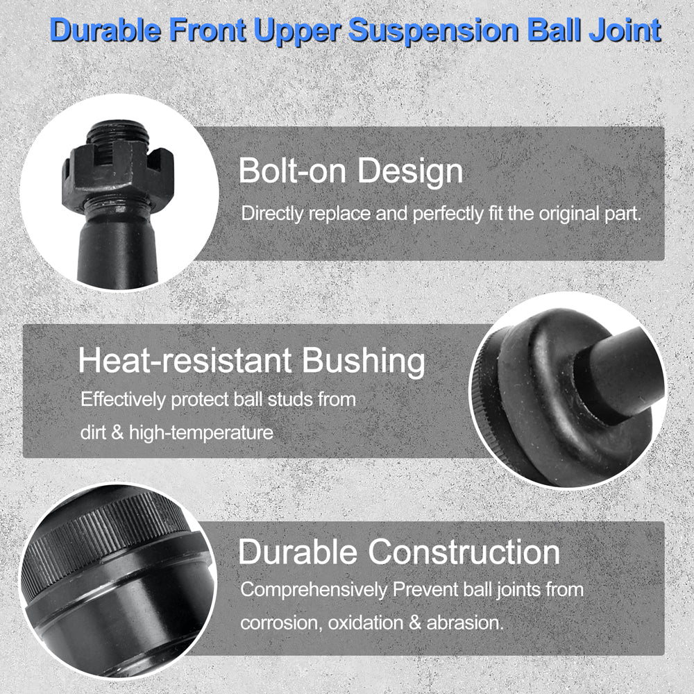 GuuYebe K3134 K3134T Ball Joint Upper Front Fit for Ram Wrangler Cherokee Grand Comanche Compatible with Jeep Dodge Suspension Kit