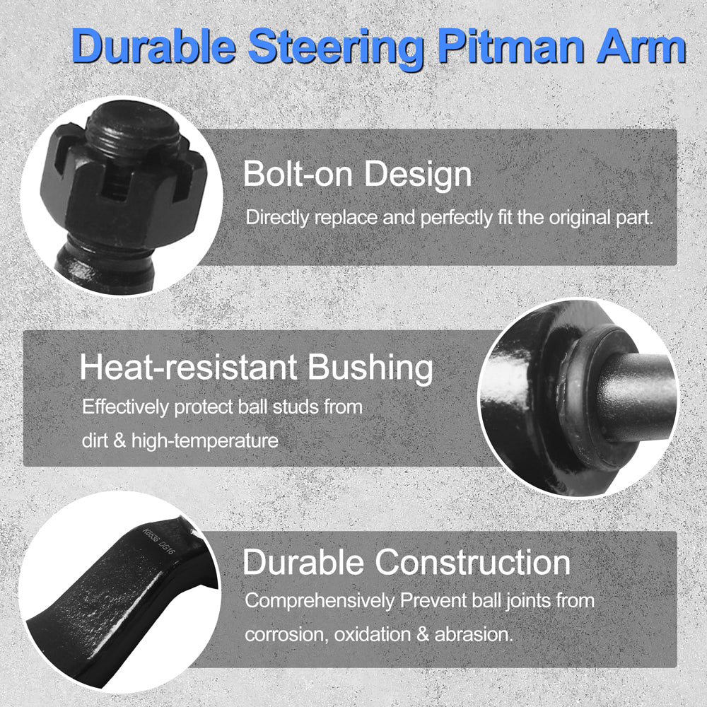 GuuYebe K6536 Pitman Arm Steering Front Fit for Silverado Sierra Tahoe Escalade H2 Avalanche Yukon Express Suburban Savana Replacement with Chevy GMC Hummer Cadillac Chevrolet Suspension Kit