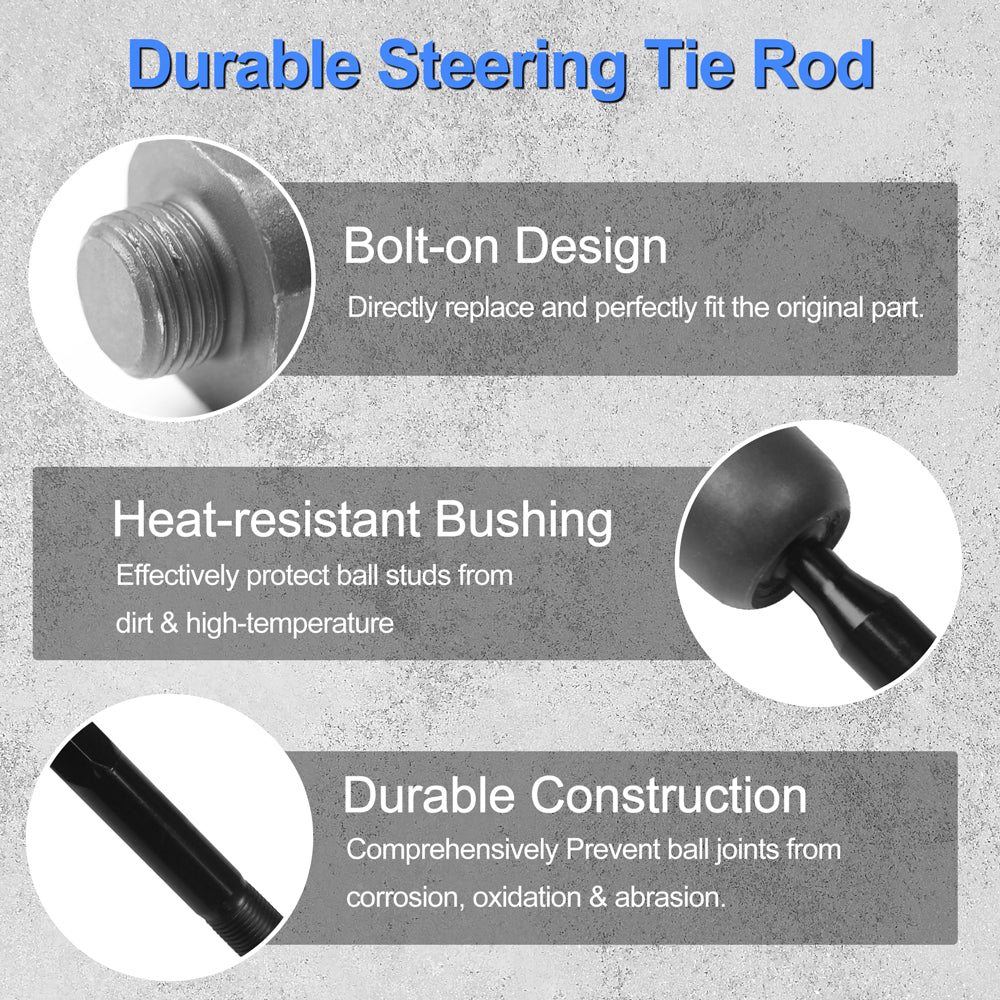 GuuYebe EV800084 Tie Rod End Inner Steering for Silverado Sierra Escalade Tahoe Avalanche Yukon Suburban Replacement with GMC Cadillac Chevrolet Suspension Kit