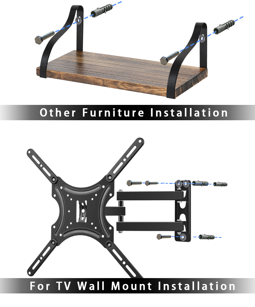Drywall Anchors for TV Mount, Lag Bolt Kit Includes Concrete Wall Anchors M8 Lag Bolts and Washer Installation on Brick or Concrete Wall by Screw Hardware Tool Socket GuuYebe