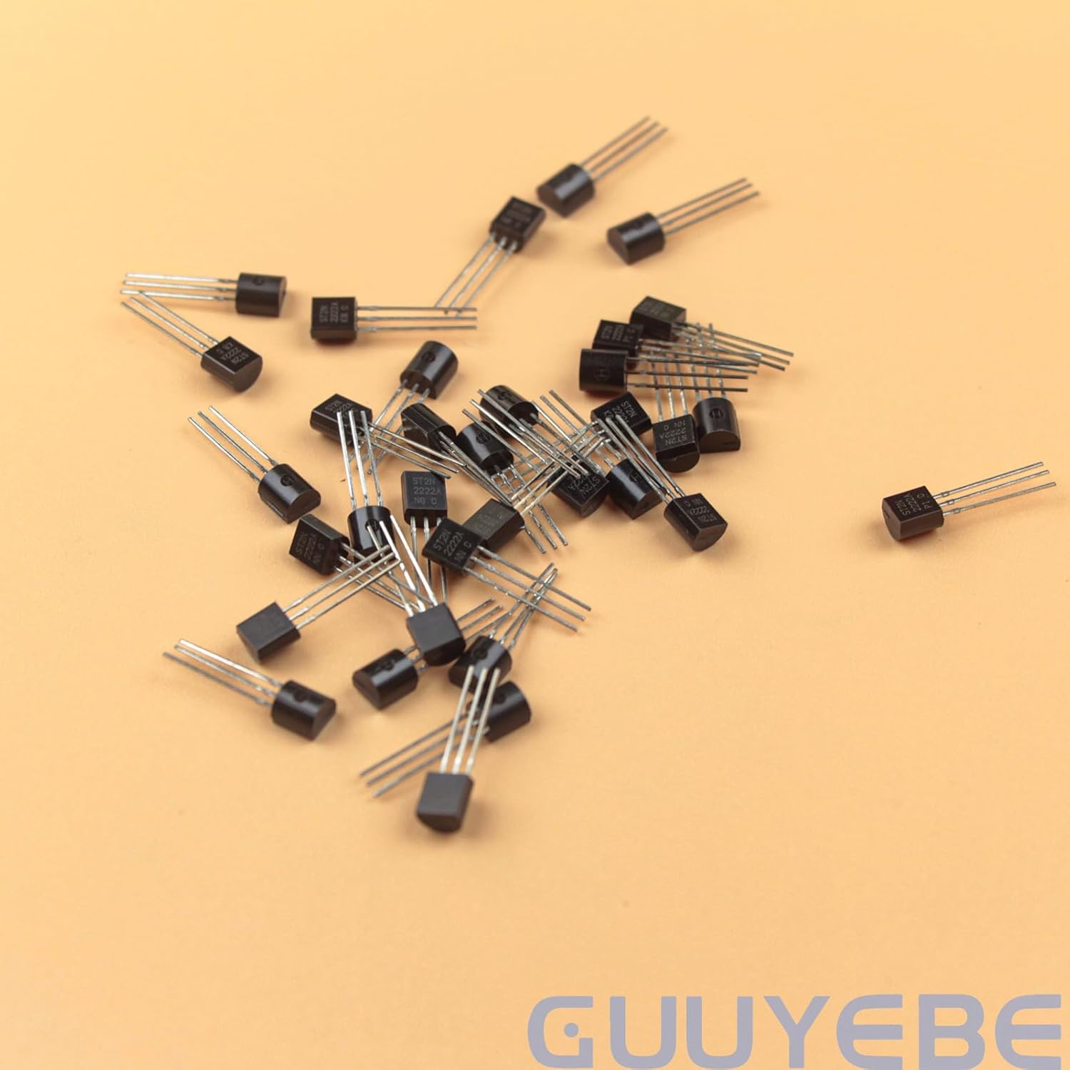 GuuYebe 2N2222 Transistor 2N2222A TO-92 NPN BJT Transistors of Semiconductor Products