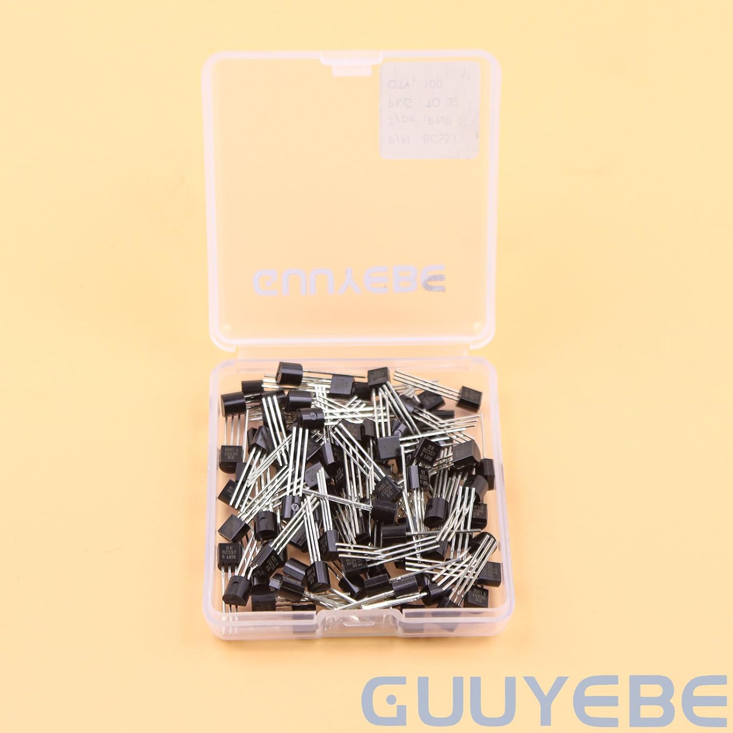 GuuYebe BC557 Transistor TO-92 PNP BJT Transistors of Semiconductor Products 100PCS