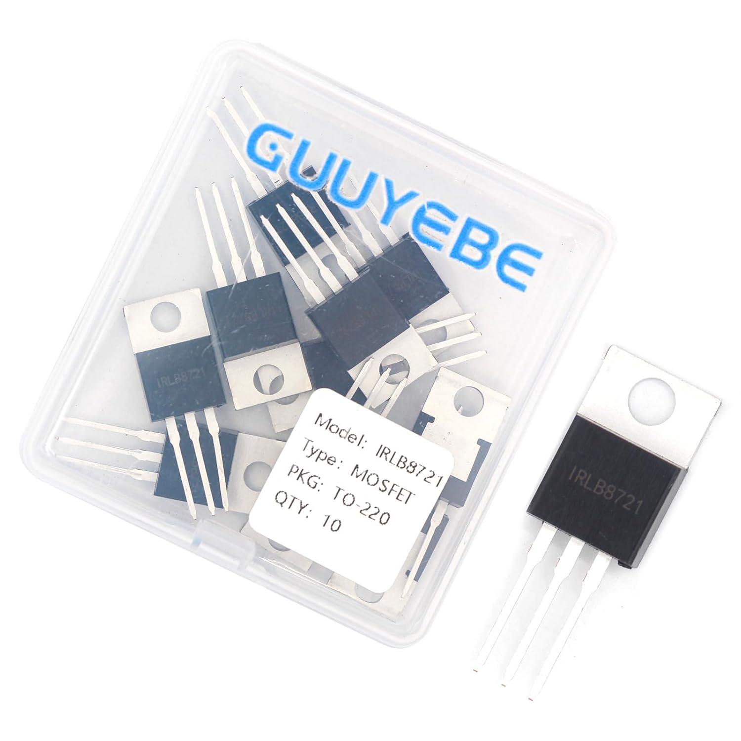 GuuYebe IRLB8721 30V 62A IRLB8721PBF N-Channel Power MOSFET TO-220 Transistors of Semiconductor Products