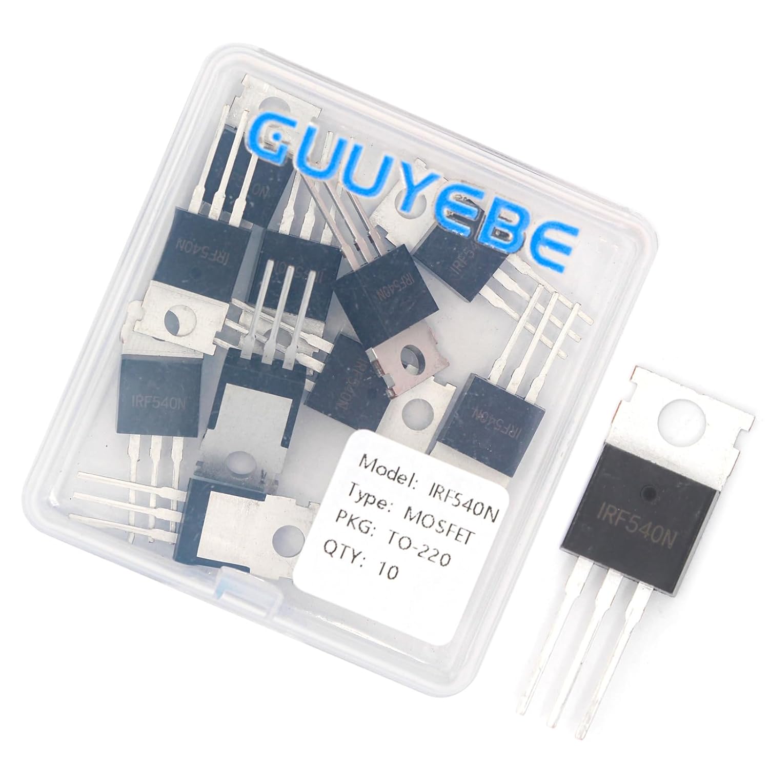 GuuYebe IRF540N IRF540 100V 30A IRF540NPBF N-Channel Power MOSFET TO-220 Transistors of Semiconductor Products