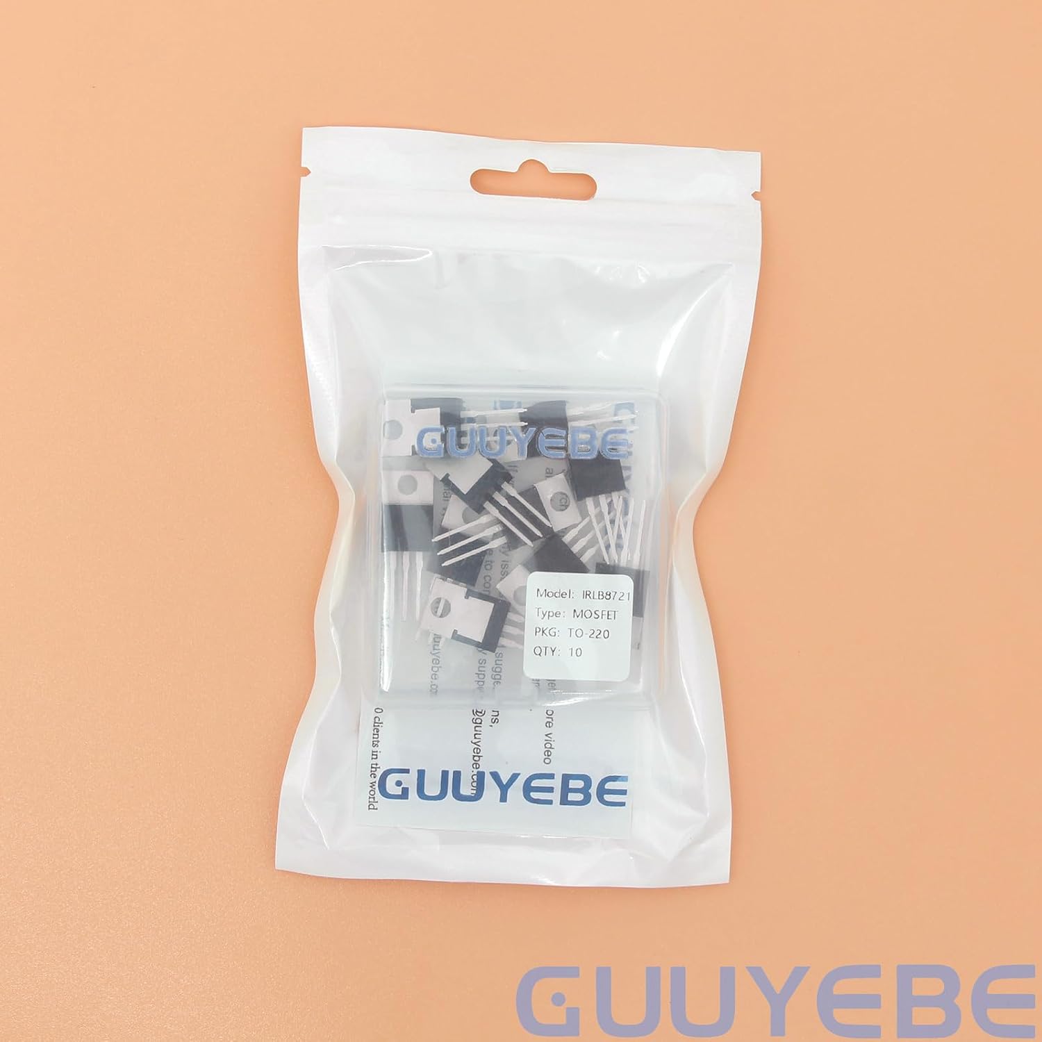 GuuYebe IRLB8721 30V 62A IRLB8721PBF N-Channel Power MOSFET TO-220 Transistors of Semiconductor Products