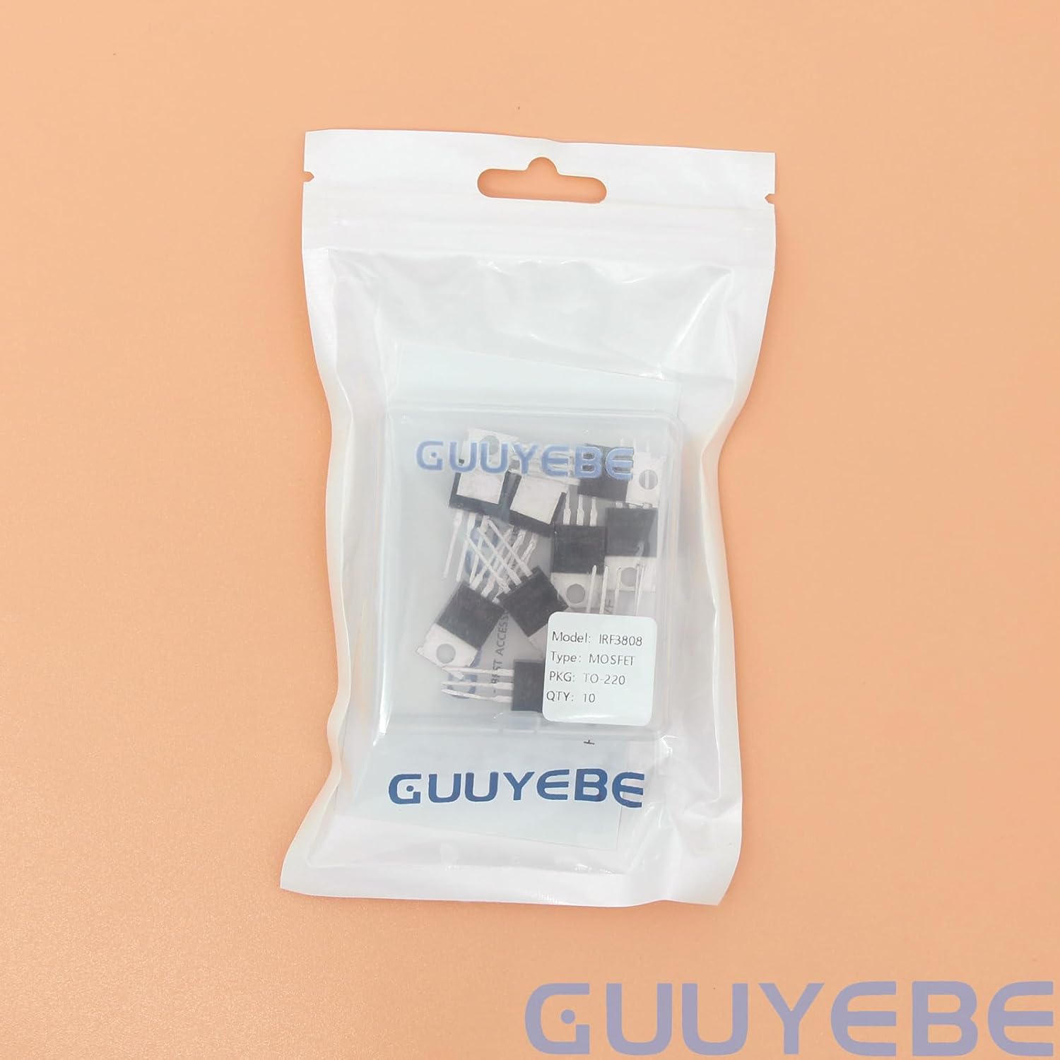GuuYebe IRF3808 55V 110A IRF3808PBF N-Channel Power MOSFET TO-220 Transistors of Semiconductor Products