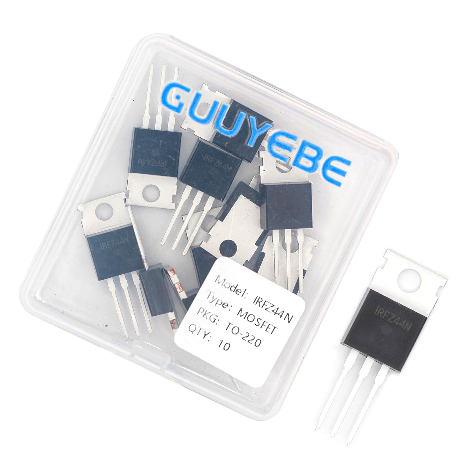 GuuYebe IRFZ44N IRFZ44 60V 50A IRFZ44NPBF N-Channel Power MOSFET TO-220 Transistors of Semiconductor Products
