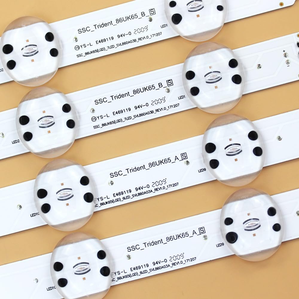 GuuYebe LED Backlight Strip TV Replacement Part for 86UK65 86UK6570PUB 86UM8070AUB 86UM8070PUA 86UN8570AUD 86UN8570PUC SVL860A03B EAV64091901 EAV64092001 EAV64091902 EAV64092002 SSC Trident