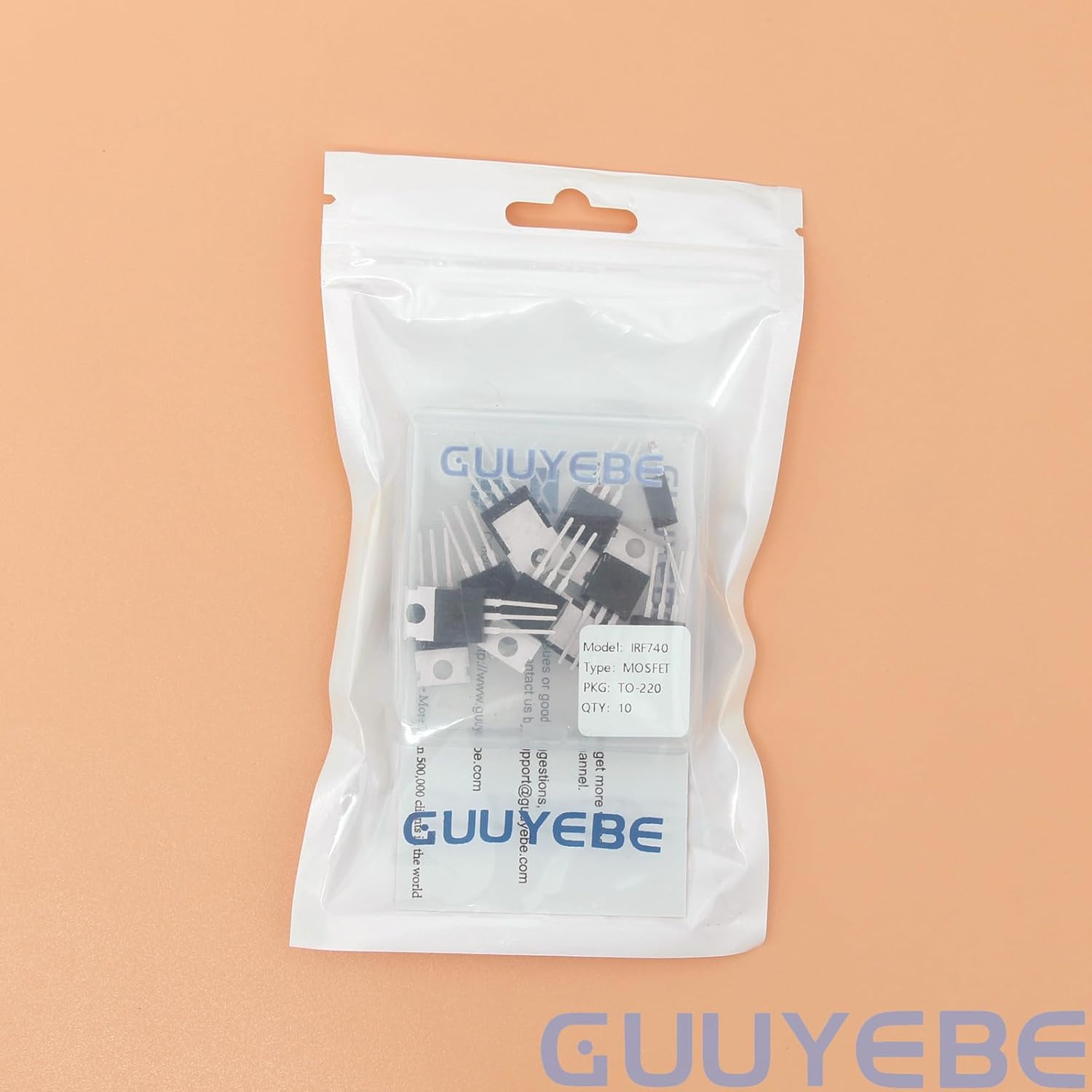 GuuYebe IRF740N IRF740 400V 7A IRF740PBF N-Channel Power MOSFET TO-220 Transistors of Semiconductor Products