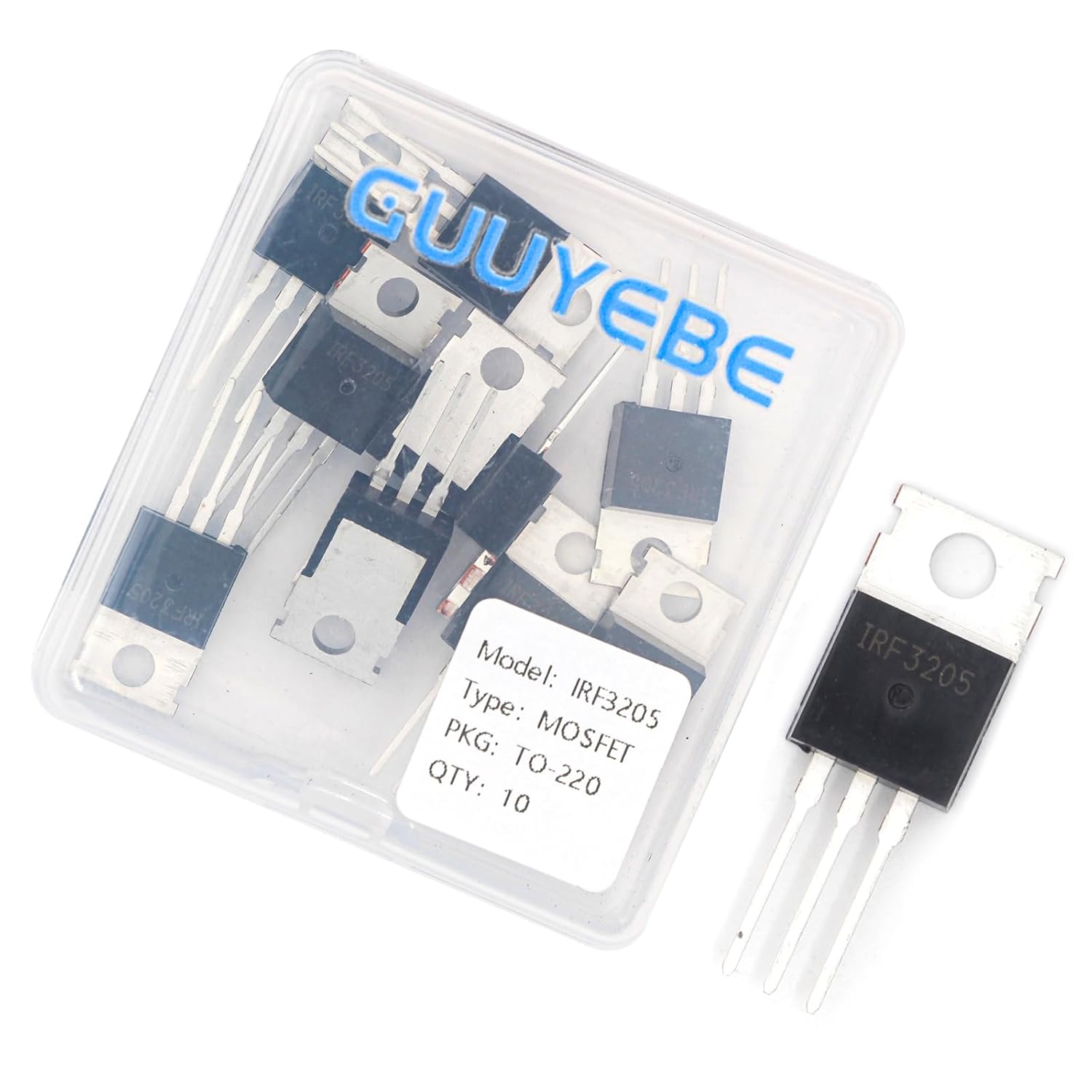GuuYebe IRF3205 70V 80A IRF3205PBF N-Channel Power MOSFET TO-220 Transistors of Semiconductor Products