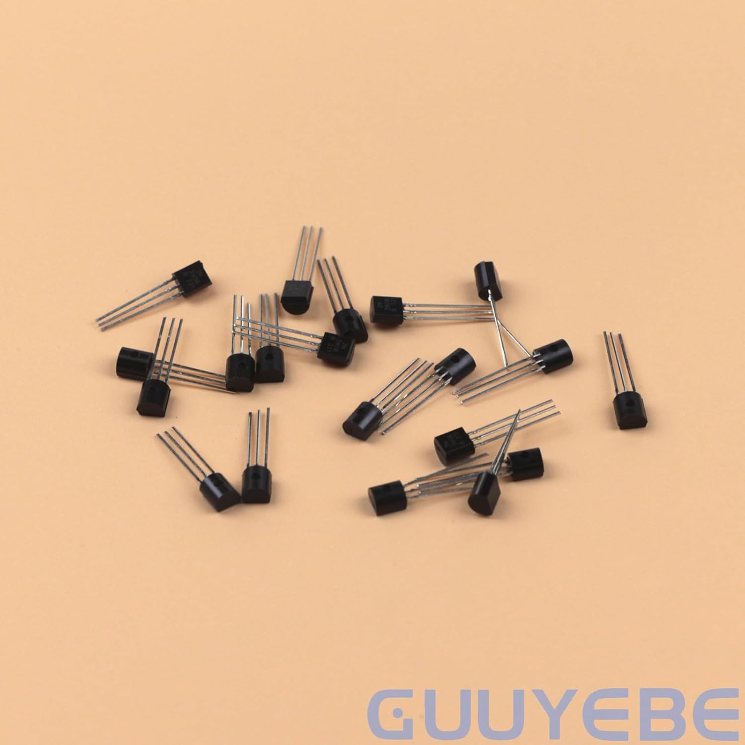 GuuYebe 300PCS 10 Values 2N2222 2N3904 2N3906 2N2907 BC337 S8050 S8550 BC327 A1015 C1815 NPN PNP BJT Transistors of Semiconductor Products
