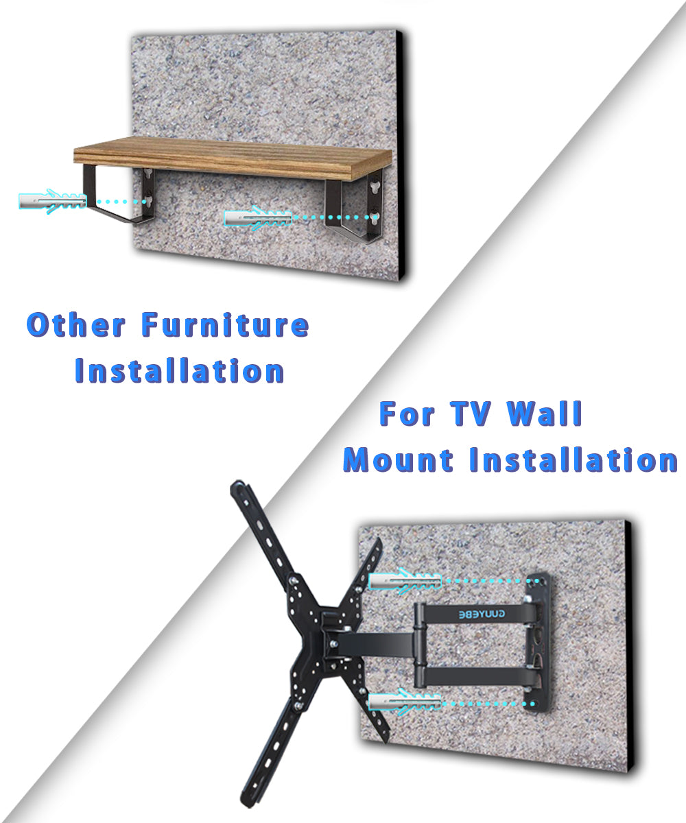 Brick Wall Anchors, Heavy Duty Plastic Concrete Wall Anchor for Furniture Installation Expansion Wall Plug Drilling Masonry Hole Universal Fastener Powerful with TV Wall Mount 6PCS GuuYebe