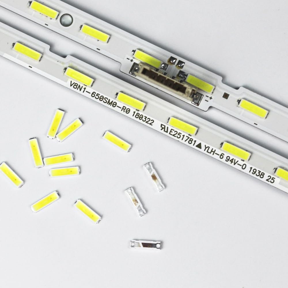 7020 2070 3V 6V SMD Chip LED TV Backlight Beads for LCD LED Backlight Strip Compatible with UN65NU6900F BN96-45635A UN65RU7200F UN65NU7100F LM41-00614A Samsung Lamp Bead Replacement