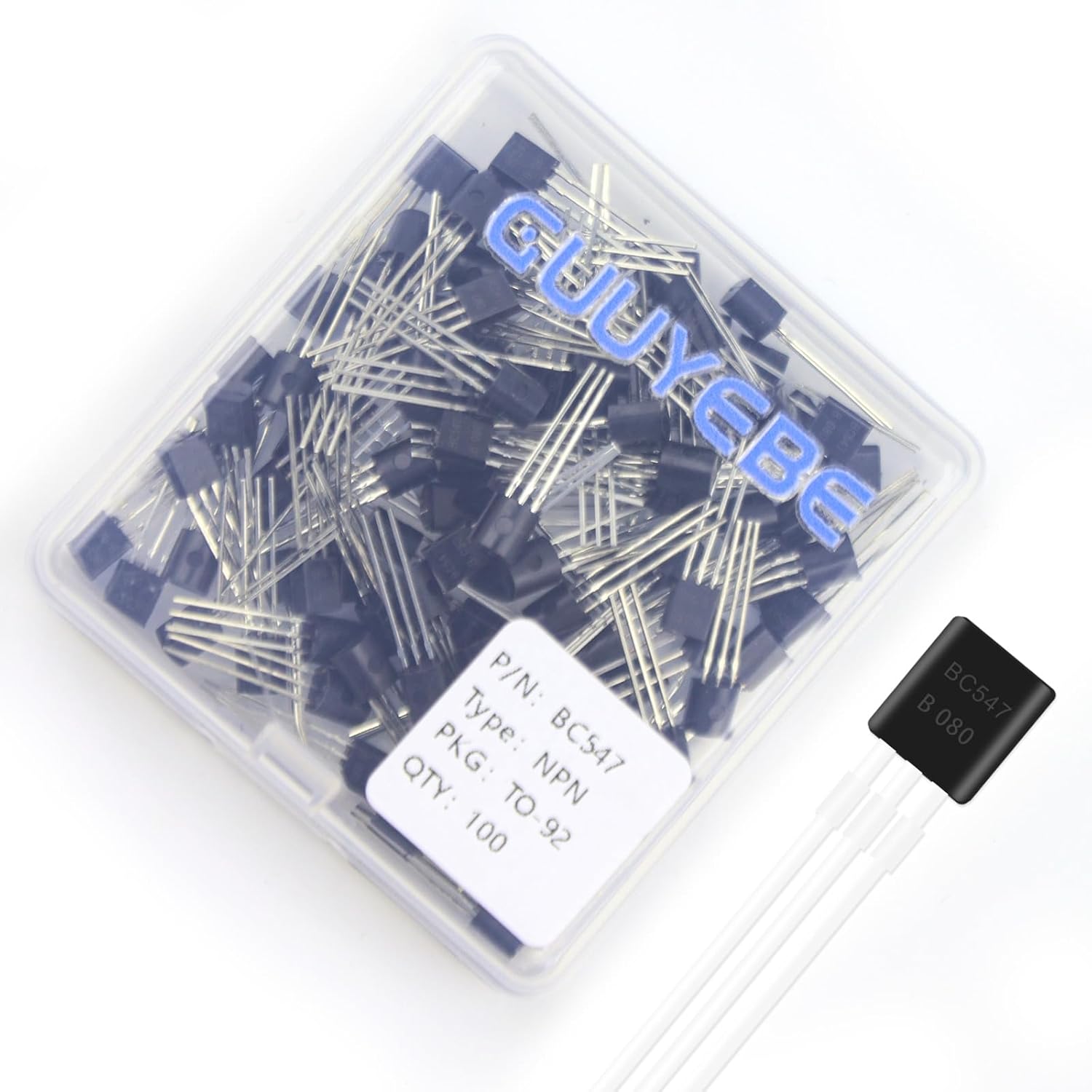 GuuYebe BC547 Transistor BC547B TO-92 NPN BJT Transistors of Semiconductor Products