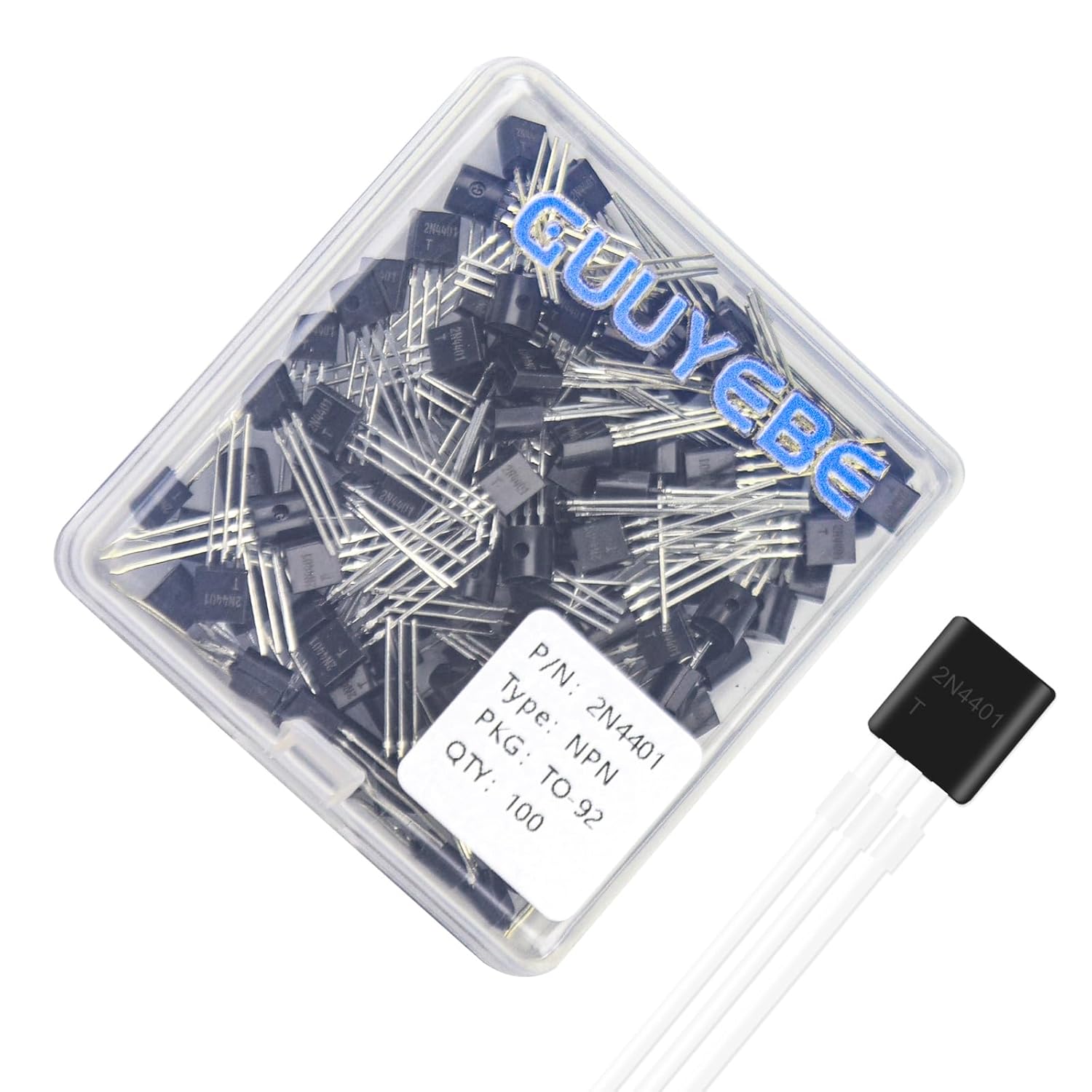 GuuYebe 2N4401 Transistor TO-92 NPN BJT Transistors of Semiconductor Products