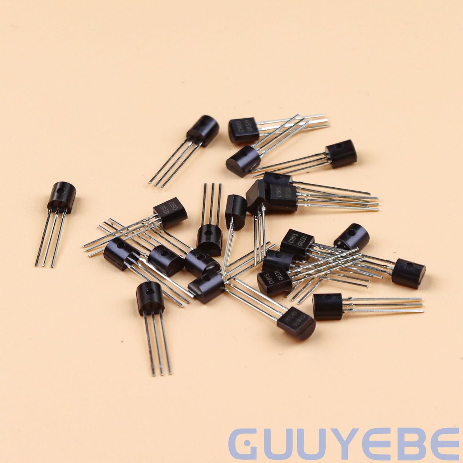 GuuYebe 800PCS 32 Values 2N2222 BC547 2N3904 2N3906 BC337 S8550 BC327 S8050 BC557 BC548 BC549 2N5551 2N2907 2N5401 2N4401 BC546 2N4403 BC338 NPN PNP BJT Transistors Kit TO-92 Semiconductor Components