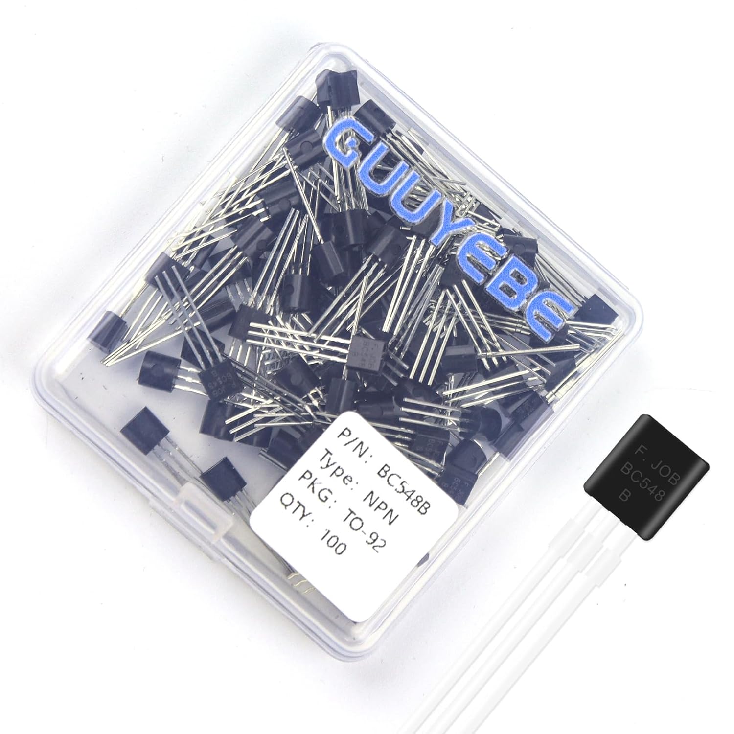 GuuYebe BC548B Transistor TO-92 NPN BJT Transistors of Semiconductor Products 100PCS