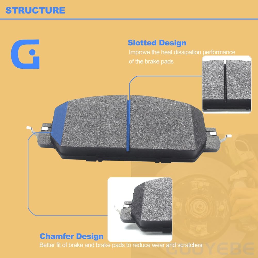 4 PCS Ceramic Brake Pads Front,For Honda 2017-2023 CRV CR-V and 2017-2021 Clarity and 2023 HRV HR-V,Replace for 2036 D2036 BC2036