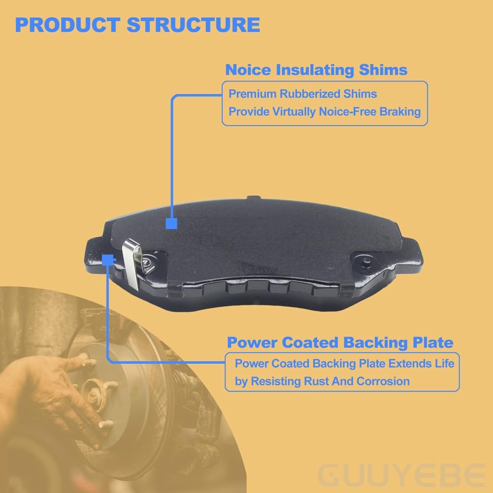 4 PCS Ceramic Brake Pads Front Set,For Honda 2003-2017 Accord EX LX SE 2012-2021 Civic 2002-2016 CRV Sport Si CRZ Pilot Element Fit CR-V CR-Z,For Acura 2013-2015 ILX,P-914,D914