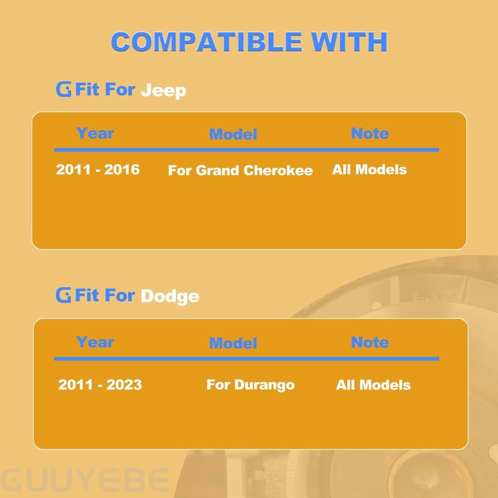 4 PCS Ceramic Brake Pads Front,For Jeep 2011-2016 Grand Cherokee,For Dodge 2011-2023 Durango,Replace for 1455 D1455 BC1455 QC1455