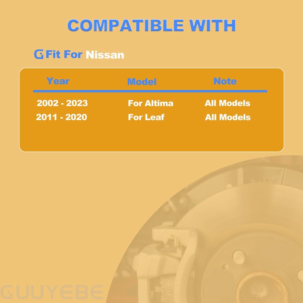 4 Pcs Ceramic Brake Pads Rear Set,For Nissan 2002-2023 Altima and 2011-2020 Leaf, D905 905