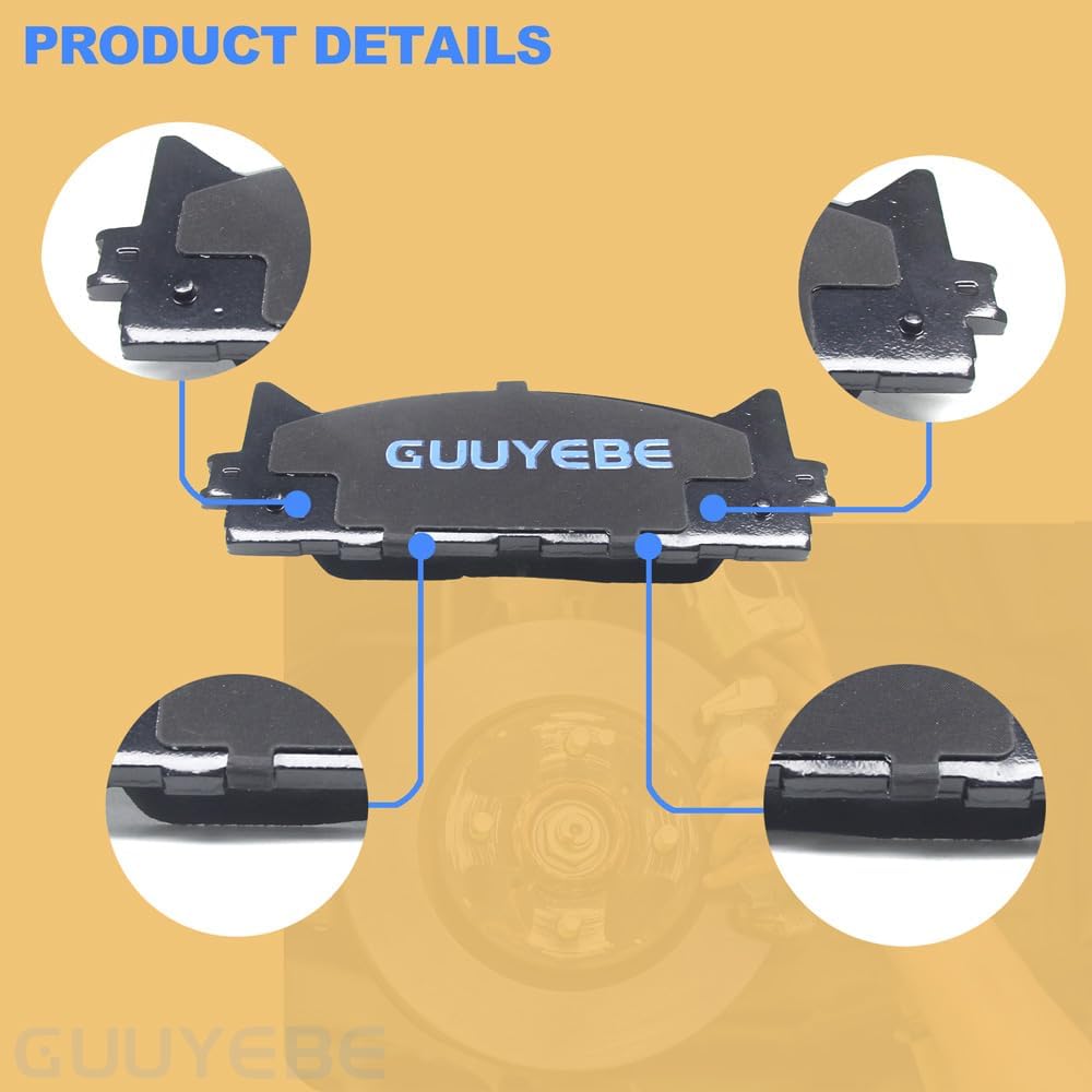 8 PCS Ceramic Brake Pads Front and Rear,For Toyota 2007-2019 Camry 2008-2018 Avalon,For Lexus 2007-2018 ES350 ES300h,QC1293 D1293 QC1212 D1212