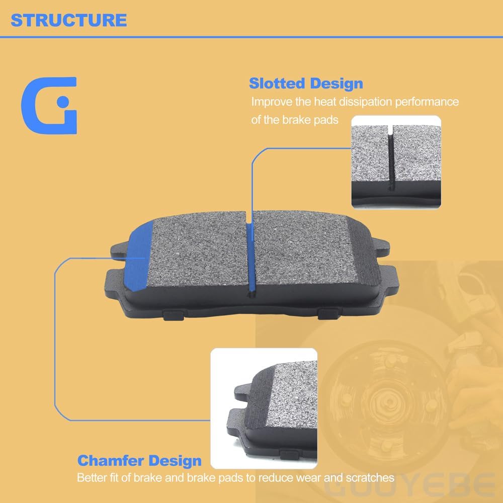 4 PCS Rear Ceramic Brake Pads,For GMC 2010-2017 Terrain,For Chevy 2007-2017 Equinox 2012-2015 Captiva,For Pontiac 2007-2009 Torrent, For Saturn 2008-2010 Vue,For Suzuki XL-7,1275 D1275