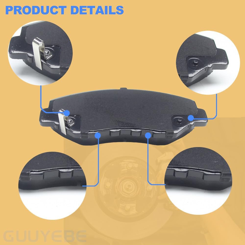4 PCS Ceramic Brake Pads Front Set,For Honda 2003-2017 Accord EX LX SE 2012-2021 Civic 2002-2016 CRV Sport Si CRZ Pilot Element Fit CR-V CR-Z,For Acura 2013-2015 ILX,P-914,D914