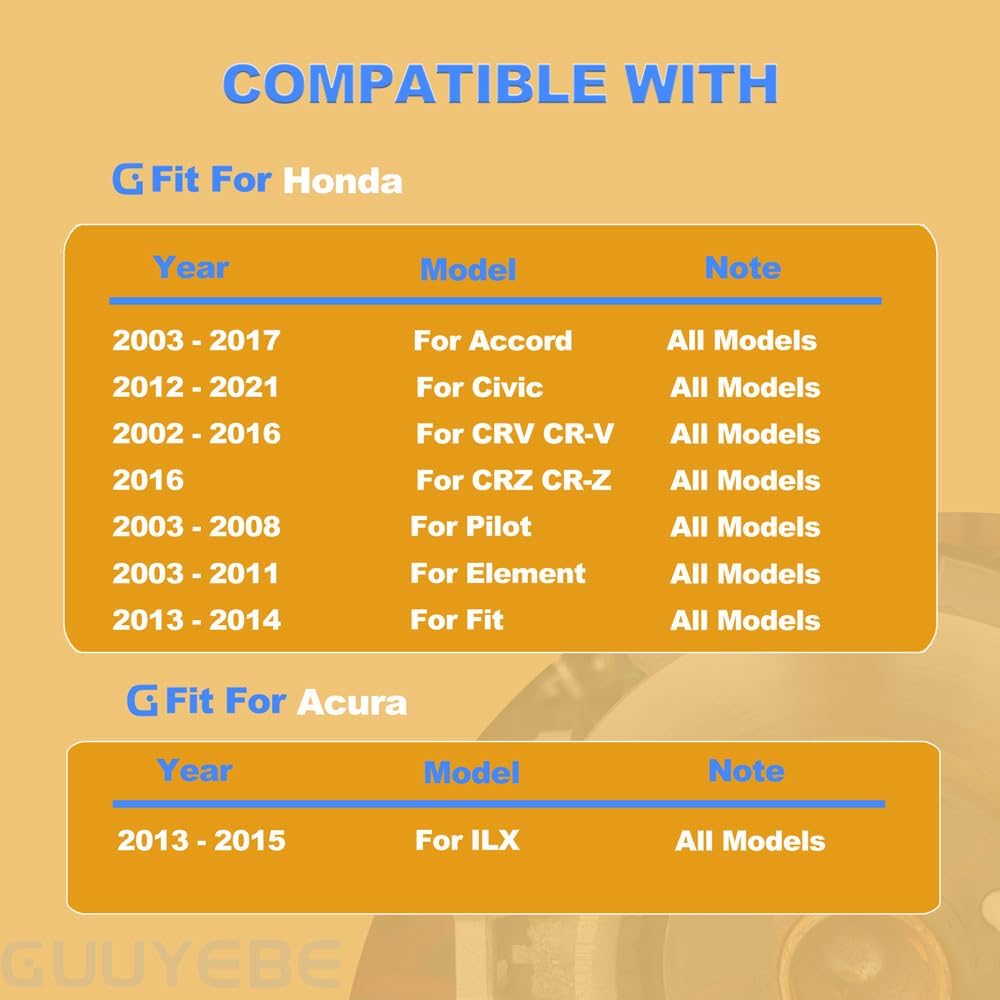4 PCS Ceramic Brake Pads Front Set,For Honda 2003-2017 Accord EX LX SE 2012-2021 Civic 2002-2016 CRV Sport Si CRZ Pilot Element Fit CR-V CR-Z,For Acura 2013-2015 ILX,P-914,D914