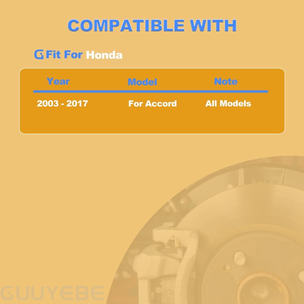 8 Pcs Ceramic Brake Pads Front and Rear Set, For Honda 2003-2017 Accord EX LX SE,D914 D1451