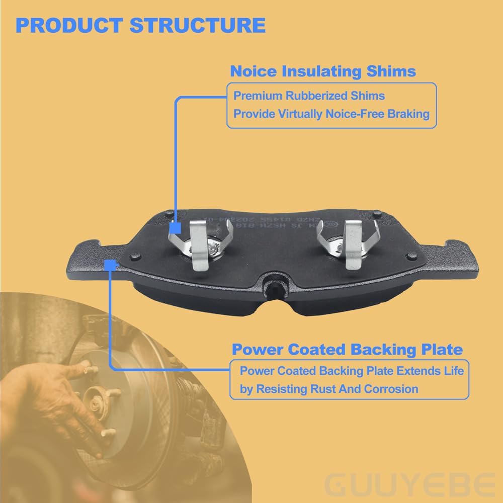 4 PCS Ceramic Brake Pads Front,For Jeep 2011-2016 Grand Cherokee,For Dodge 2011-2023 Durango,Replace for 1455 D1455 BC1455 QC1455