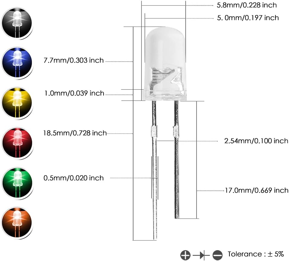 Single LED Light 5mm