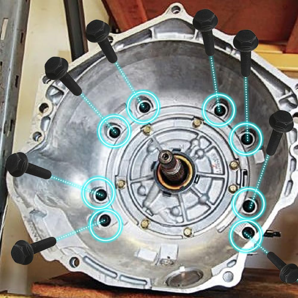 Bell Housing Bolts Set for LS Engine LS1 LS2 LS3 LT1 LSX LS7 LS4 LQ9 LQ4 LS6 to 4L60E 4L80E 700R4 TH350 T56 Powerglide 6L80 4L60 6L80E 4L80 Transmission Bellhousing Bolt Kit Replacement